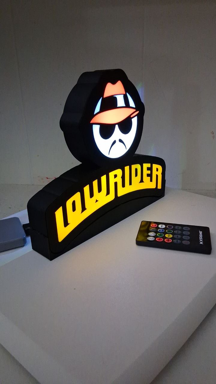 Low Rider LED light box – custom 3D printed – Lit Layer Creations